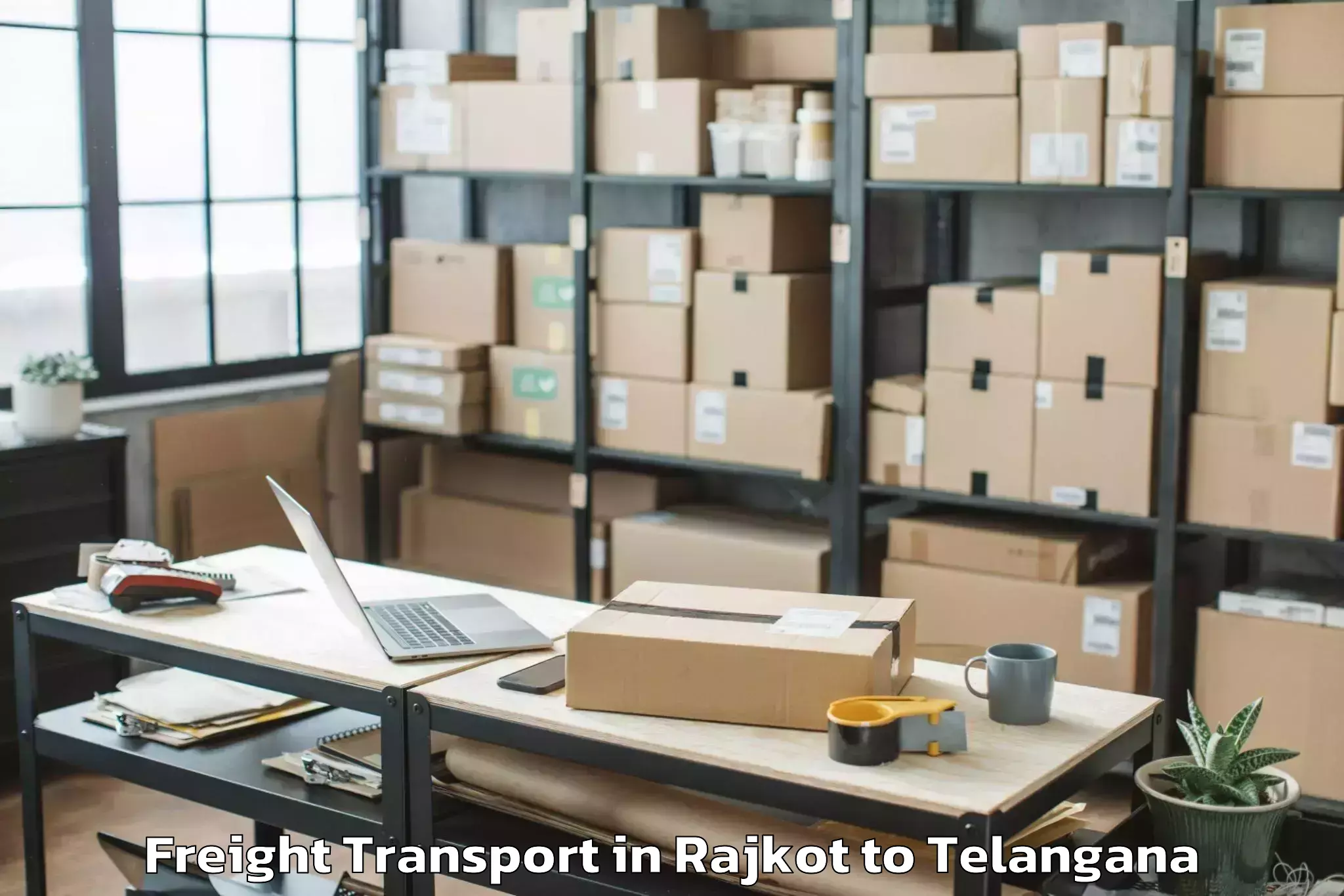 Reliable Rajkot to Dammapeta Freight Transport